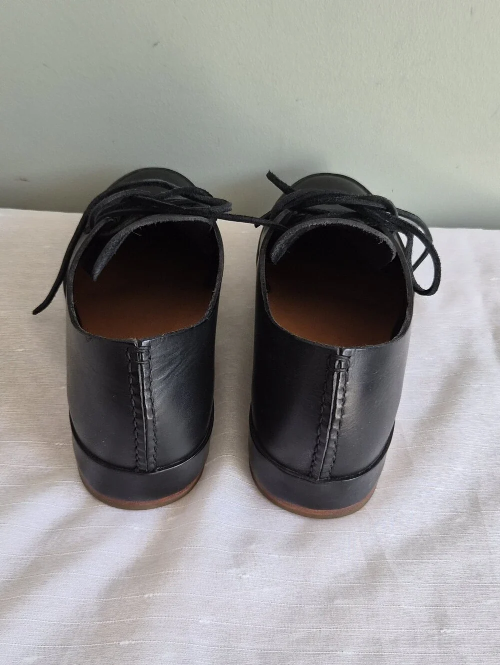 FEIT hand Sewn Low Men's Black Leather Lace-Up Casual Sneakers